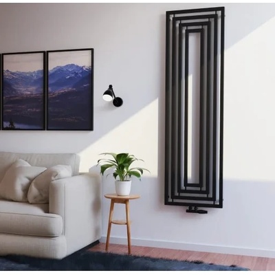 Дизайнерска лира за баня INTERNO 530x700 ЧЕРЕН МАТ