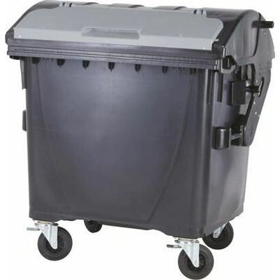 MEVA-TEC Plastový kontejner 1100 lt. černý/černý/šedý