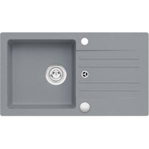 Alveus Cortina - Гранитна мивка 75x42 см, в цвят „бетон 1133776 (1133776) Мивка за вграждане