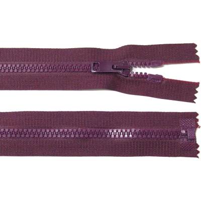 Kostěný zip no.5 rozepínací 80cm bundový color: 580 švestková