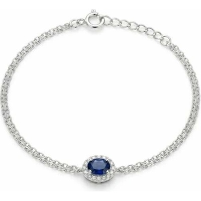 Šperky Nina Stříbrný náramek Blue Romance s královským zirkonem 925/1000 nar 513