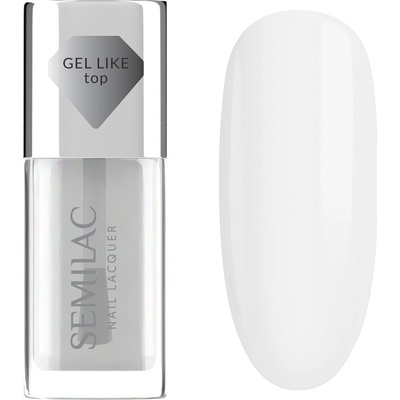 Semilac Klasický lak na nehty Nail Lacquer Top Gel Like 9 ml