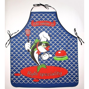 Forbyt Zástěra a chňapka Ryba set modrá