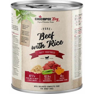Chicopee Adult Dog Pure Beef with Rice 800 g