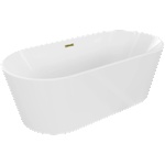 Mexen Luna 160x75 cm white/gold (52031607500-50)