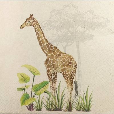 Obrúsky EKO motív žirafa 33x33cm SDLE030400 20ks