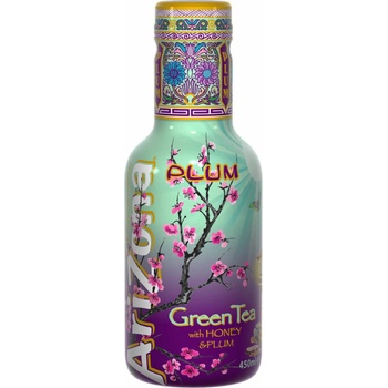 Arizona Green Tea Honey & Plum nealkoholický ochutený nápoj 450 ml