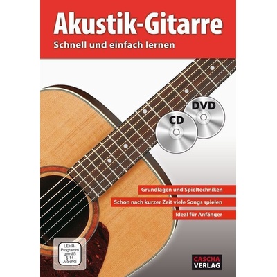 Cascha Acoustic Guitar Fast and easy way to learn with CD and DVD Noty