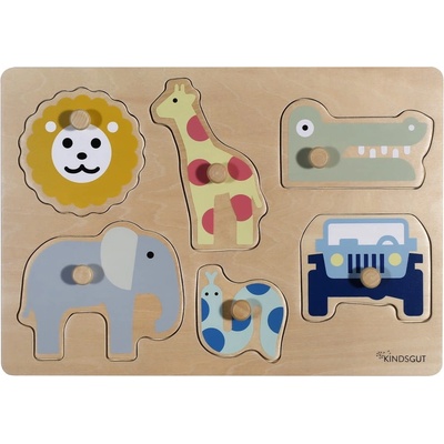 KINDSGUT Дървен пъзел (брой части 6) Safari - Kindsgut (BW00212017N)