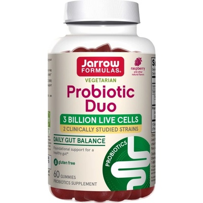 Jarrow Formulas Probiotic Duo Gummies [60 желирани бонбони] Малина