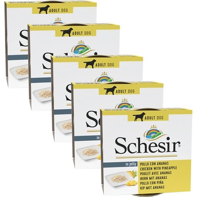 Schesir Dog Adult kuřecí s ananasem 5 x 150 g