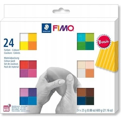Fimo Termotvrdnoucí hmota modelína Soft mix 24 barev x 25g sada