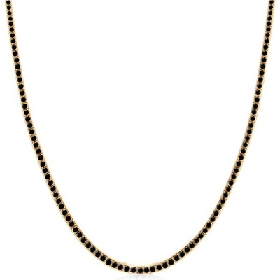 Savicki Náhrdelník žlté zlato, čierne diamanty SAV-N-TENIS-40CM-30SZ-20K-585-CZD-Z