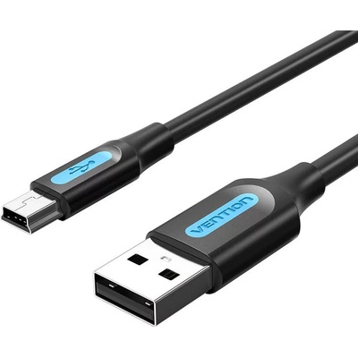 Vention COMBH Mini USB (M) to USB 2.0 (M), 2m, černý