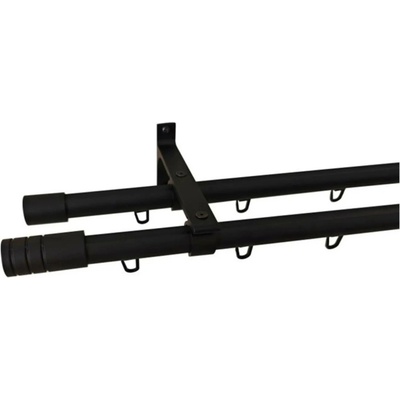 SP TREND Souprava záclonová dvojitá DELTA 19/240 cm, černá