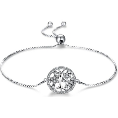Grace Silver Jewellery stříbrný se zirkony strom života NR-KLTB045 stříbrná
