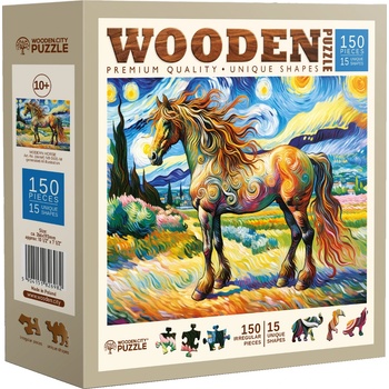 Wooden City - Puzzle Modern Horse wooden - 150 piese