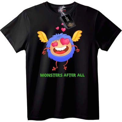 NOONEBRAND Тениска Monsters After All - S, Black