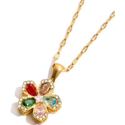 HARAHU Колие st-38874 - Златна / Многоцветен kp38874 (st-38874)