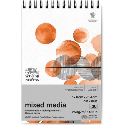 Winsor & Newton Blok Mixed Media Winsor & Newton, 250 g/m2 - 18 x 25 cm