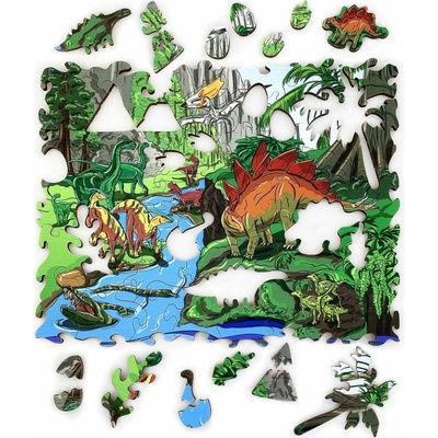 Ulanik Drevené puzzle Suchozemskí dinosaury (UL-SPD011)