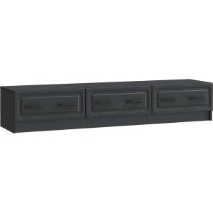 vidaXL ТВ шкаф 147 x 34, 5 x 27 см Черно Инженерна дървесина (895856)