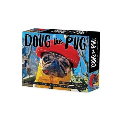 Doug the Pug 5.4 X 6.2 Box Calendar-USA 2026