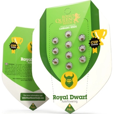 Royal Queen Seeds Royal Dwarf AUTO semena neobsahují THC 3 ks