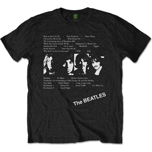 The Beatles White Album Tracks (Back Print) Black M Риза (BEATTEE391MB02)