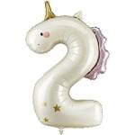 Party Deco Фолиен балон цифра във формата на еднорог - 2 (fb359-2)