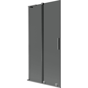 Mexen Velar L параван за вана с 2 крила, плъзгащ се 95 x 150 см, графит, gun metal - 896-095-003-41-95 (896-095-003-41-95)