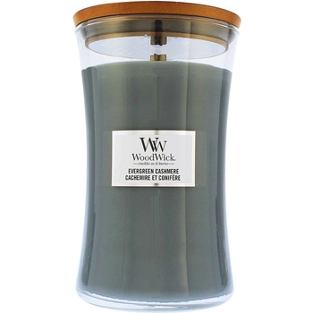 WoodWick Evergreen Cashmere ароматна свещ с дървен фитил 609 гр