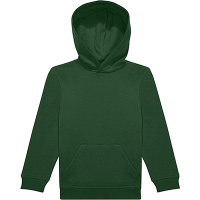 B&C detská mikina s kapucňou WK002 Bottle Green