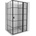 Mexen Mist T лява душ кабина 85 x 75 см, черна решетка, черна - 8A4T-085-075-70-77-P (8A4T-085-075-70-77-P)
