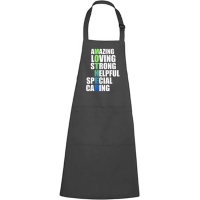 Dorý Triko Zástěra s potiskem Mother Antracitová