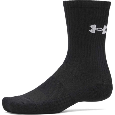 Under Armour ponožky Performance Cotton 3p Crw Ultimate Black/Ultimate Black/White