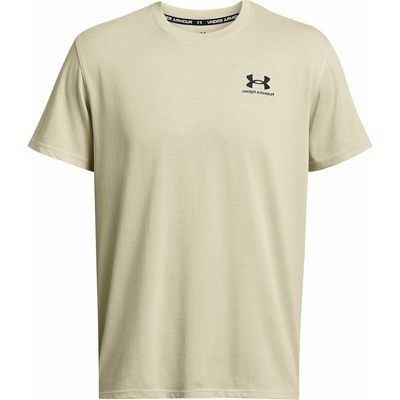 Under Armour Men's UA Logo Embroidered Heavyweight Short Sleeve Silt/Black S Фитнес тениска
