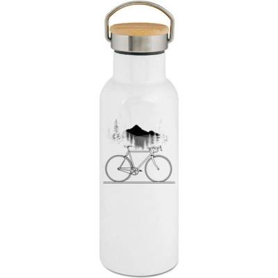 123TRIKO termoska Cyklistická geometrie, V1, černý potisk 500 ml rybaření