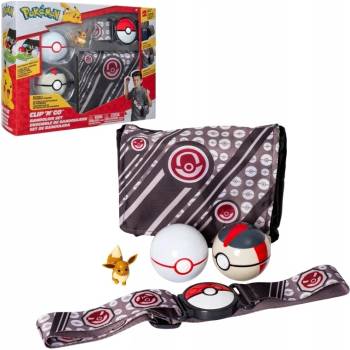 Jazwares Pokémon Bandolier Set Premier Ball, Timer Ball a Eevee