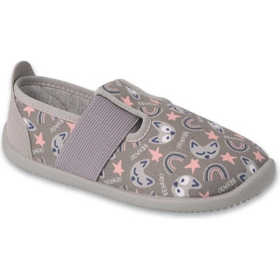 Befado domácí Barefoot obuv SOFTER Duha šedá