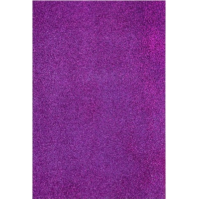 Třpytivá dekorační guma samolepící EVA sheet 20x30 cm - purple