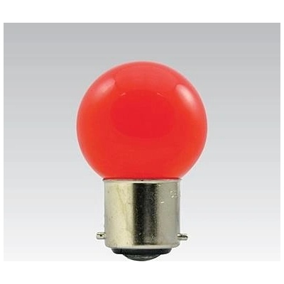 nbb žárovka LED G45 1W 015 Colourmax B22 červená IP45