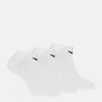 Giorgio Armani Чорапи EMPORIO ARMANI Men's Low Cut Breathable Trainer Socks - White M0066