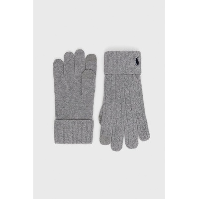 Ralph Lauren Вълнени ръкавици Polo Ralph Lauren в сиво (449891268003)