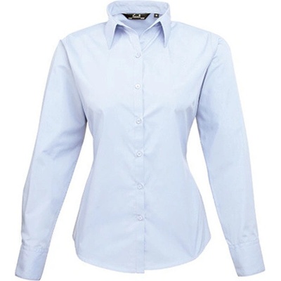 Premier Workwear Dámska košeľa s dlhým rukávom PR300 Light Blue