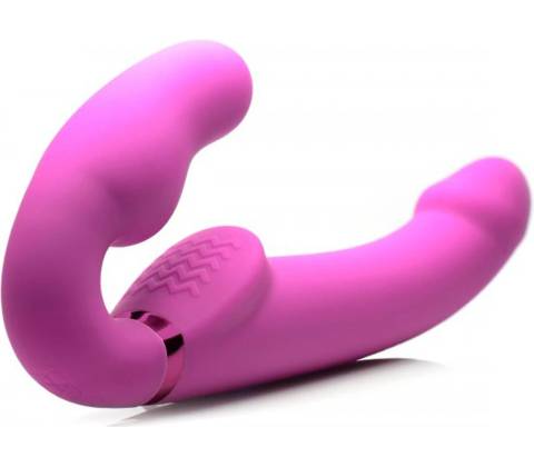 Inflatable Strapless Strap on with Remote Control Strap U