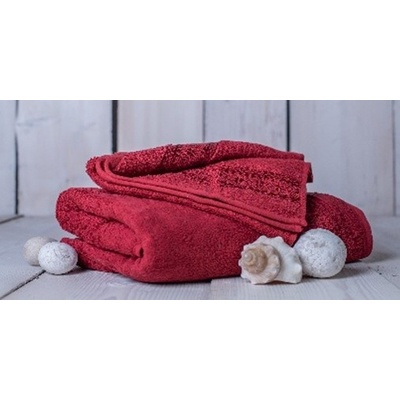 Jahu froté set Florina ručník + osuška 50 x 100 cm + 70 x 140 cm vínová 2ks