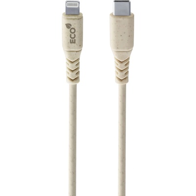 Cellularline Кабел Cellularline - Eco, USB-C/Lightining, 1.2 m, бежов (9451)