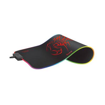 RGB Podložka pod myš, MG8, herná, čierna, 350 x 250 mm, 3 mm, Marvo, RGB podsvietenie