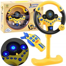 JOKO Detský interaktívny volant do auta so svetlom a zvukom žltý